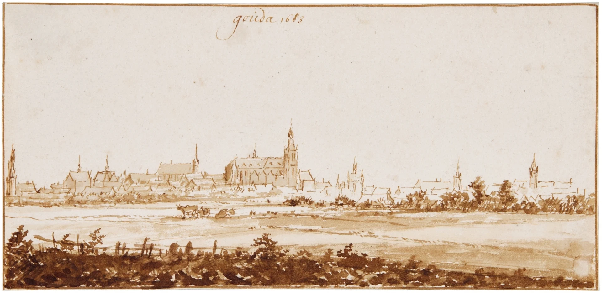 Vista di Gouda da nord